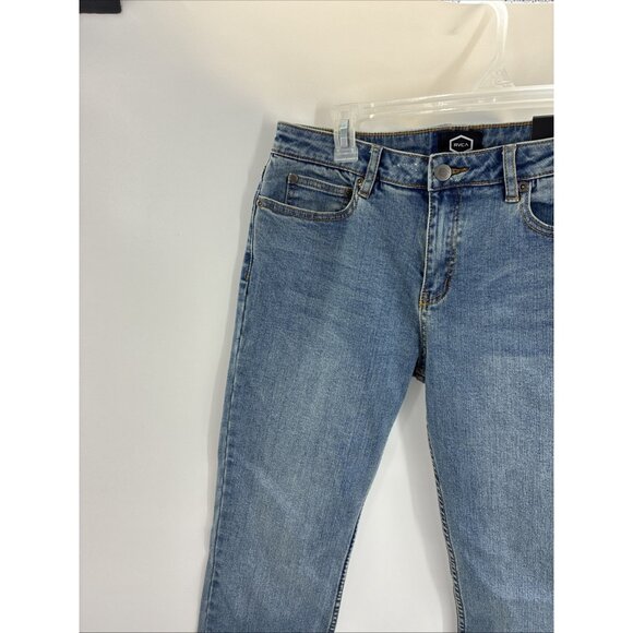 RVCA Womens Size 30 Dayley Mid Rise Skinny Jeans Blue Stretch Denim Casual - Picture 2 of 9